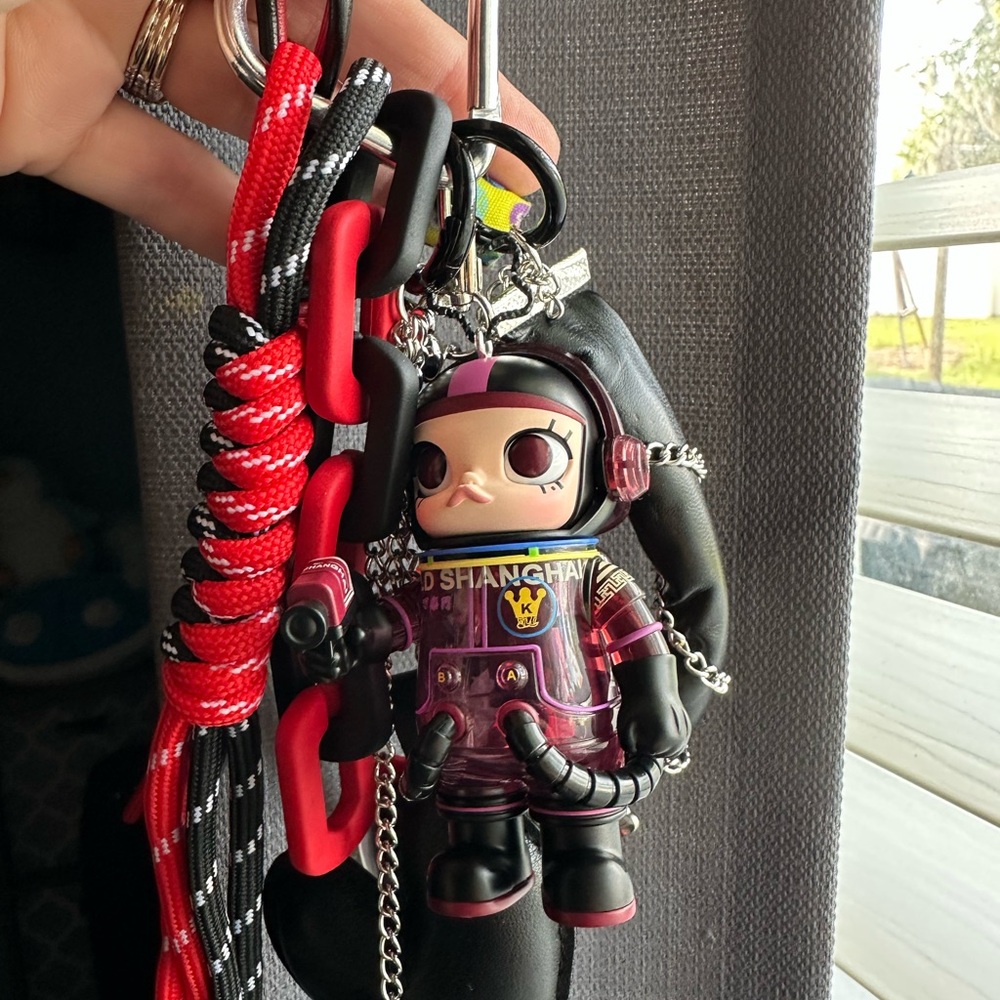 Space Molly Palmer house bag charm and wristlet